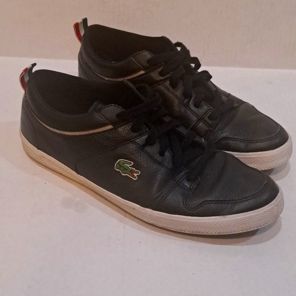 Lacoste Black Sneakers, Size 8.5